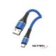 CABLE MICRO USB (1M) NM-117B NETMAK AZUL STRONG SERIES CARGA RAPIDA