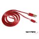 Cable Lightning (1M) NM-C69R Rojo Netmak