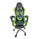 BUTACA GAMER EM-G01 ODIN EMPOLI NEGRA VERDE C/REPOSAPIE HESX0088