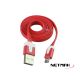 Cable USB a Micro USB Plano 1,8m Rojo NM-C68R Netmak