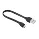 Cable USB a Micro USB Plano 0.2m Negro NM-C88 Netmak