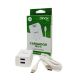 CARGADOR DOBLE ENTRADA USB Y TIPO C 4.2 PR3CAR42TC PD50W SIN CABLE DINAX